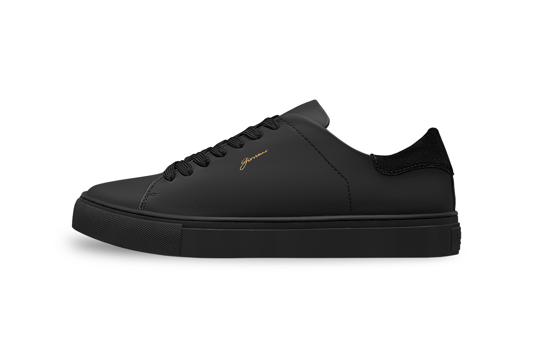 The Lorenzo All Black Leather Sneakers Handcrafted GIOVVANI Official Website