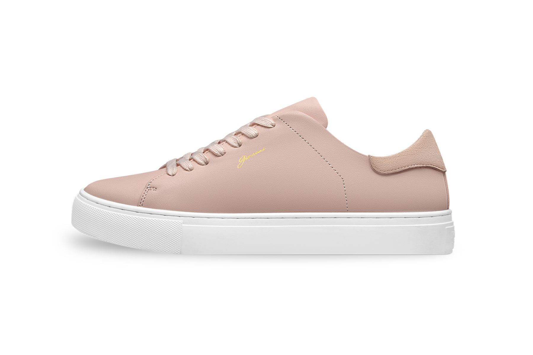 Blush leather deals sneakers