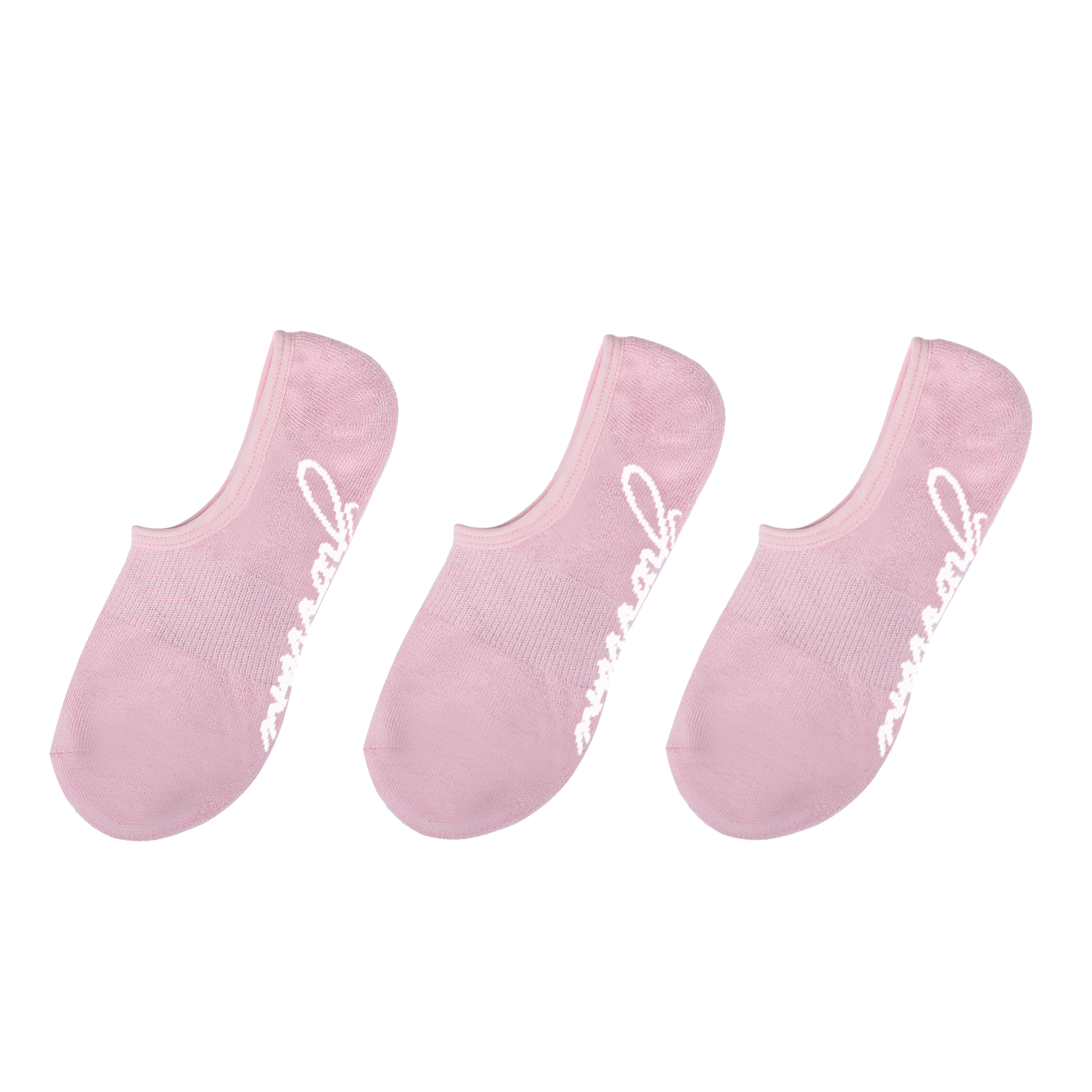 3 Pairs No-Show Socks - Pink