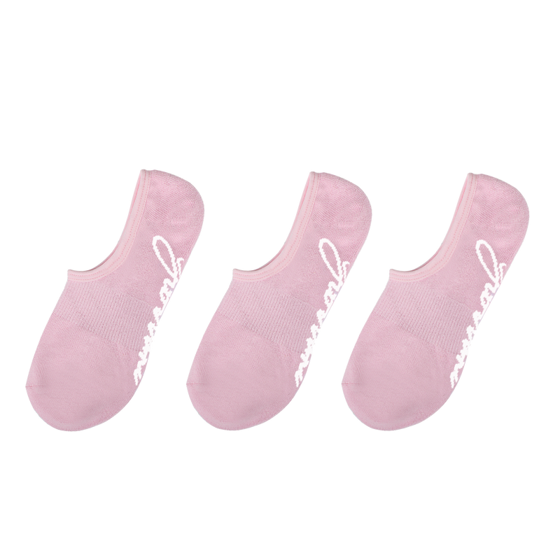 3 Pairs No-Show Socks - Pink