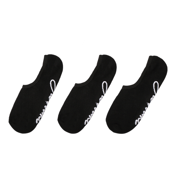 3 Pairs No-Show Socks - Black