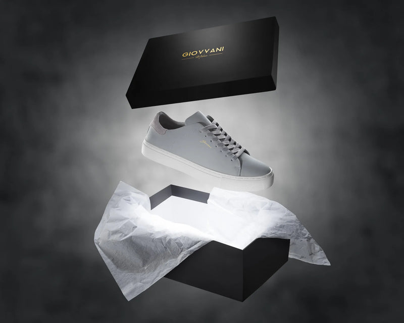 Grey Leather / White Sole Shot 1