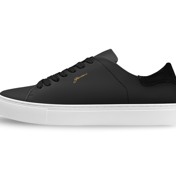 The Lorenzo - Black Leather Sneakers - Handcrafted  display picture 1