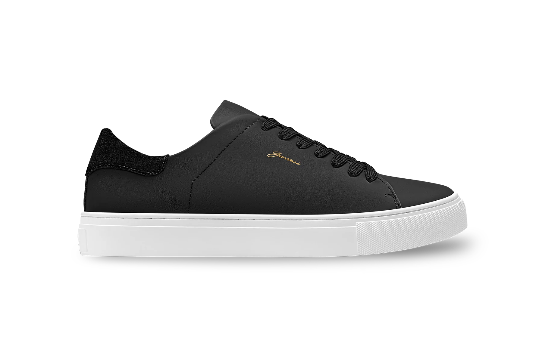 The Lorenzo - Black Leather / White Sole - Womens