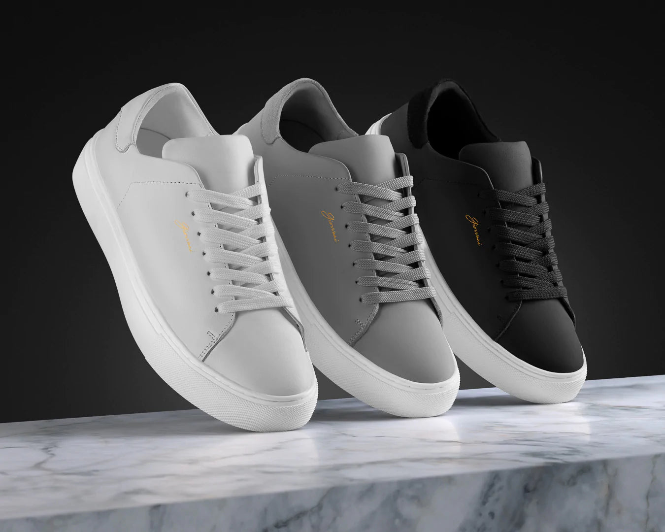 Grey Leather / White Sole Shot 4