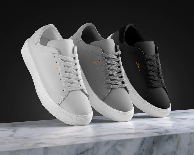 Grey Leather / White Sole Shot 4