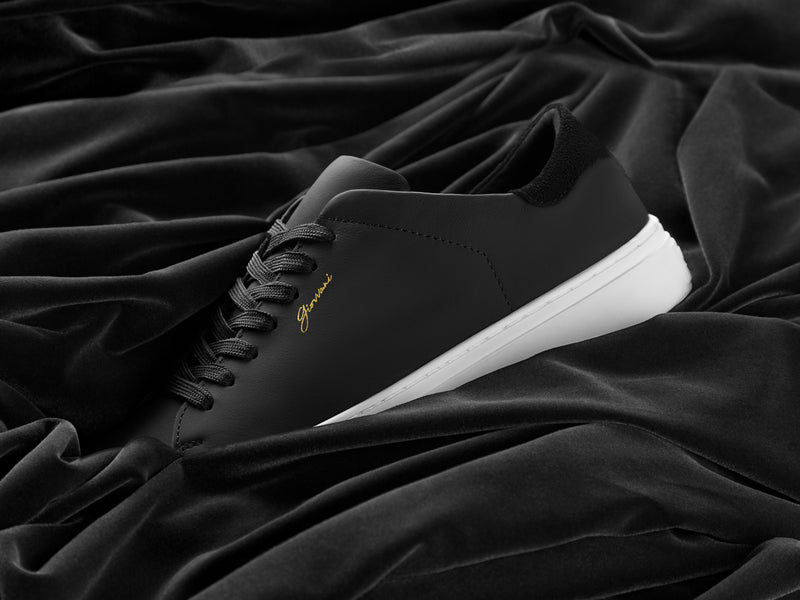Black Leather / White Sole Shot 1