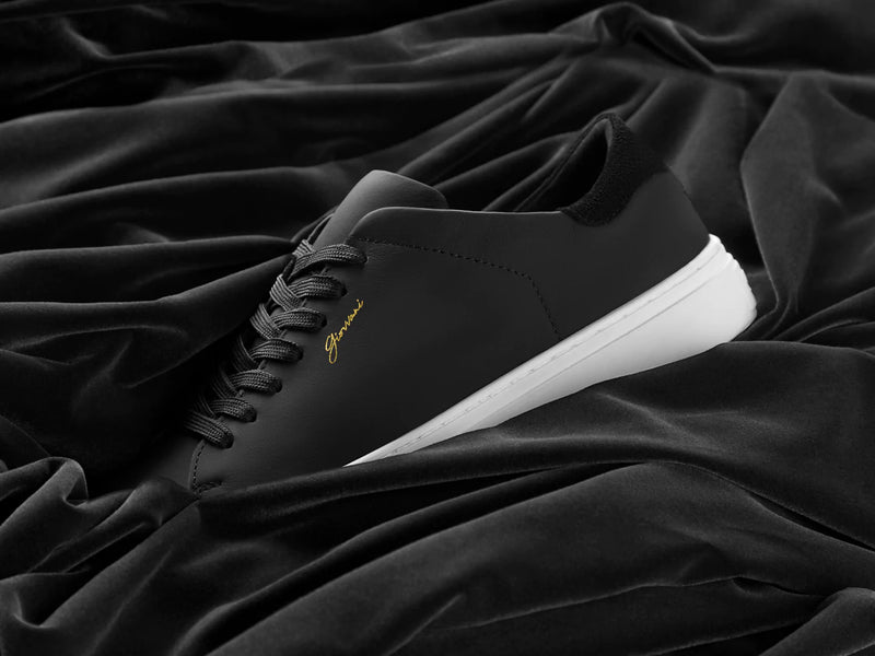 Black Leather / White Sole Shot 1