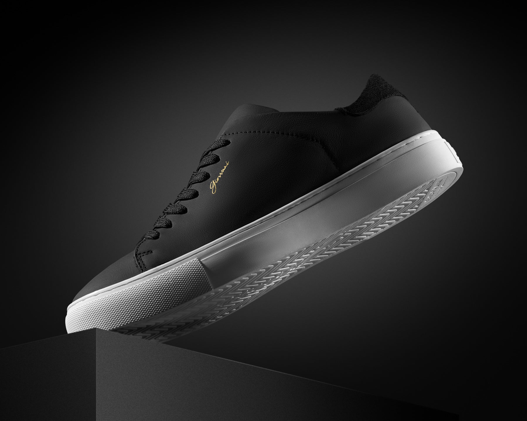 Black Leather / White Sole Shot 3
