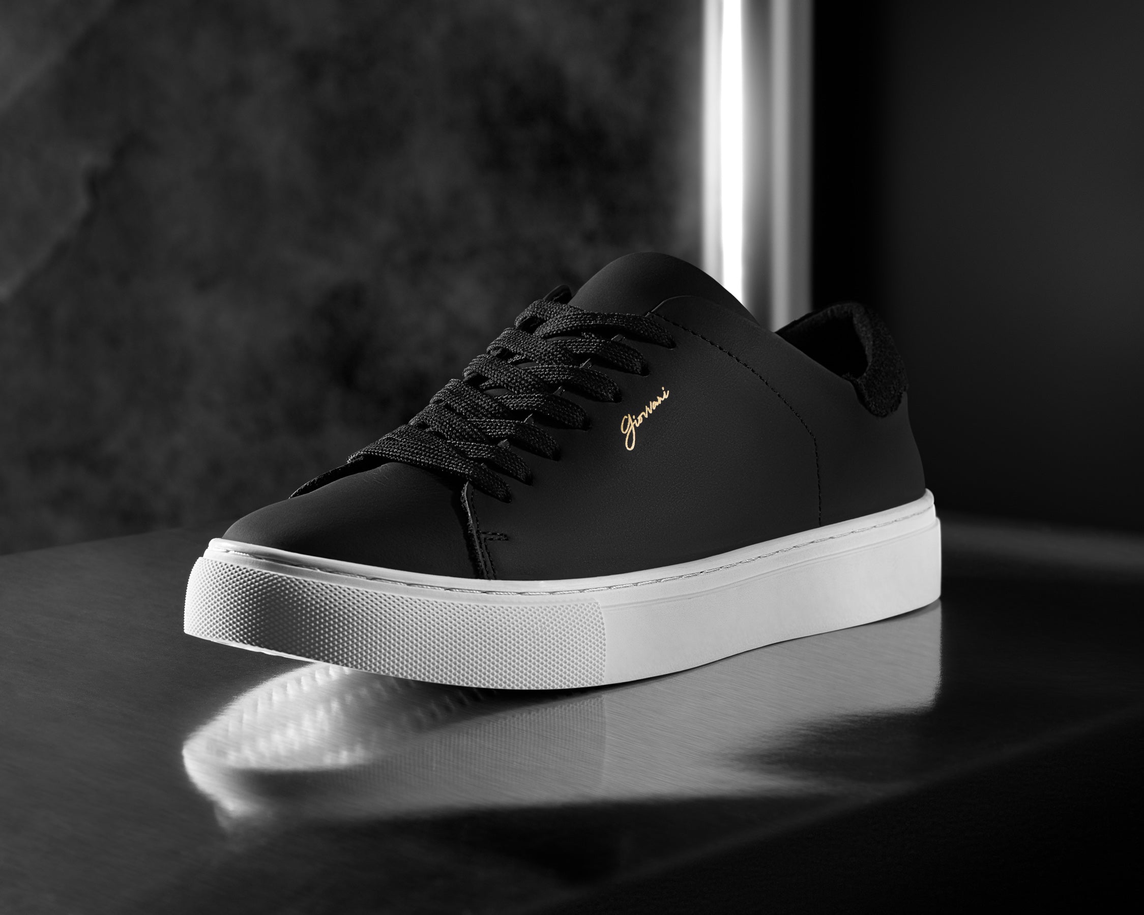 Black Leather / White Sole Shot 2