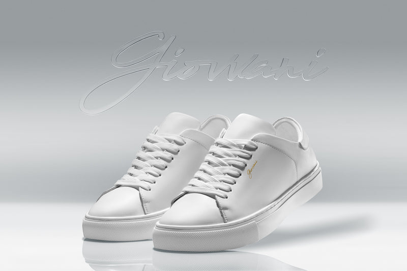 The Lorenzo White Leather Sneakers Handcrafted GIOVVANI Official Website