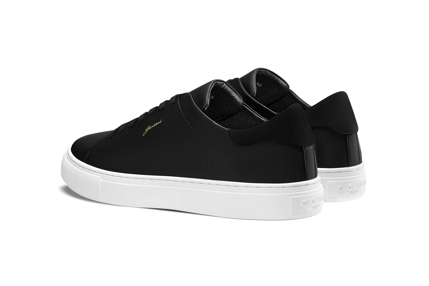 The Lorenzo - Black Leather / White Sole - Womens