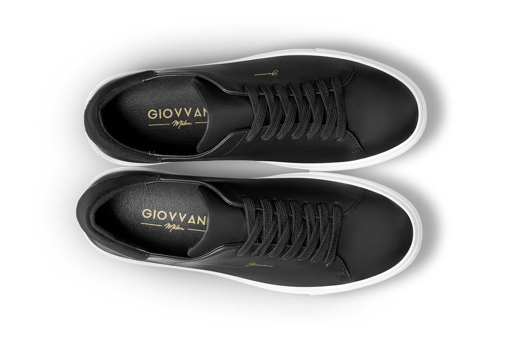 The Lorenzo - Black Leather Sneakers - Handcrafted – GIOVVANI™ Official