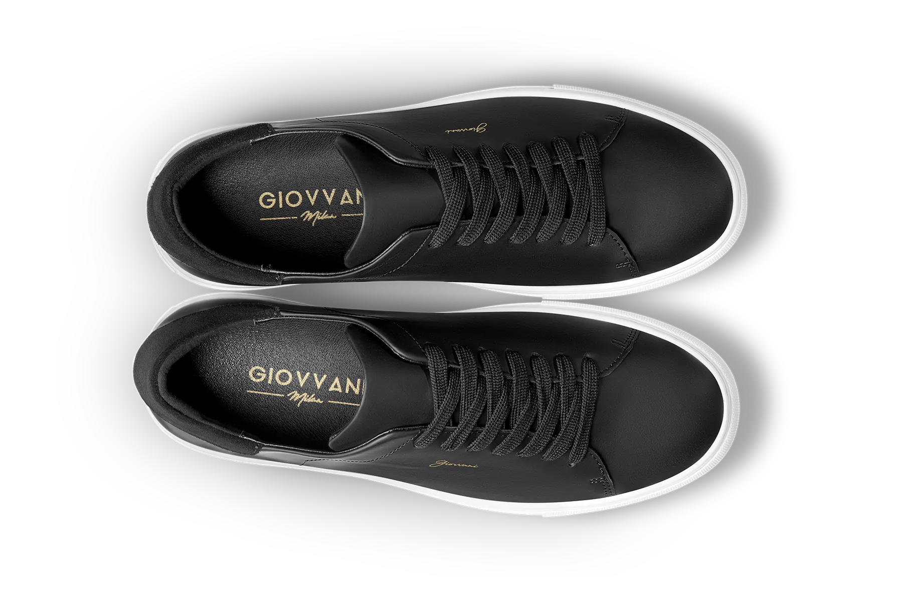 Black leather sneakers white sole womens hot sale