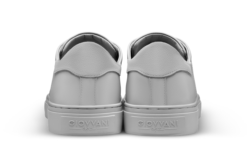 Gray leather sneakers sale