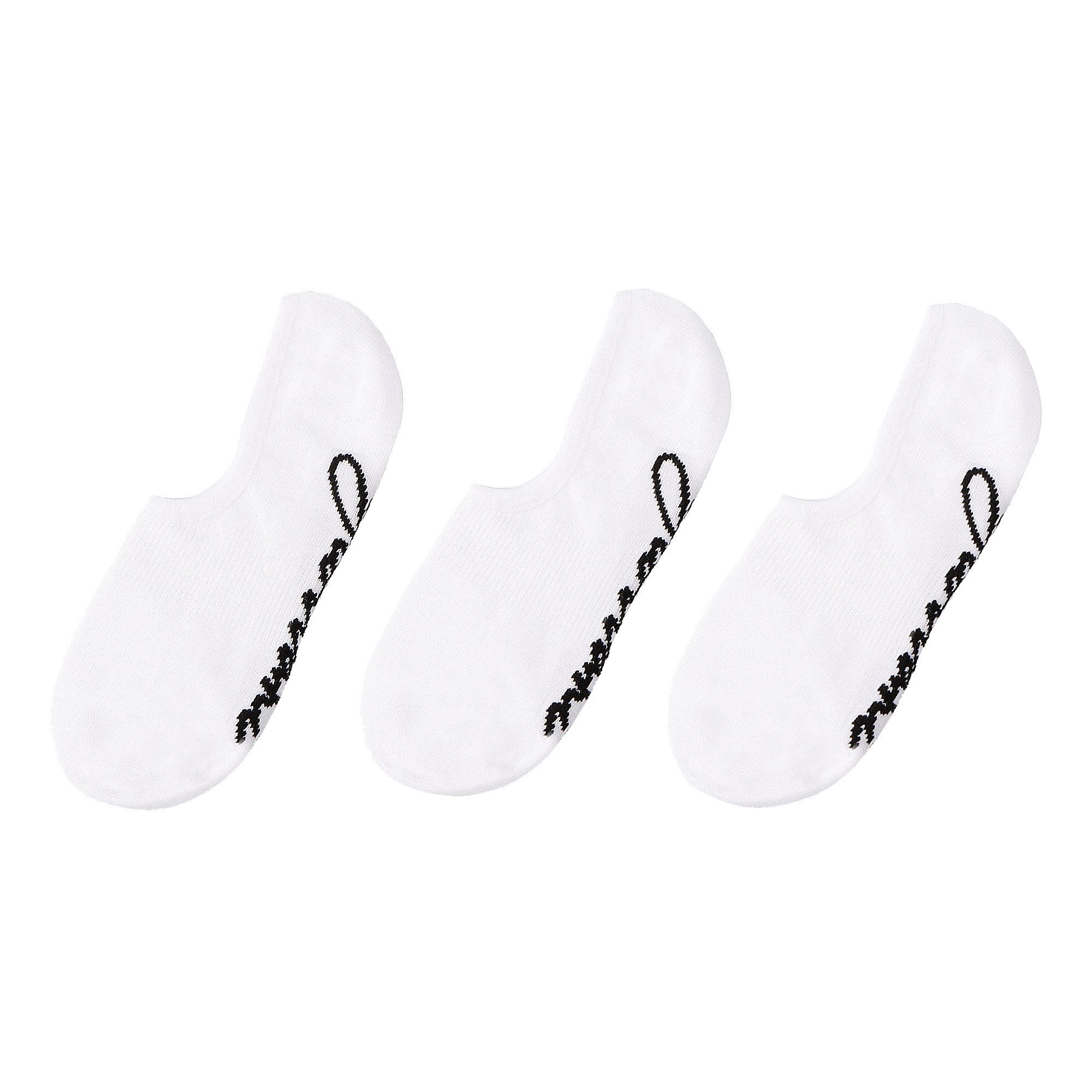 3 Pairs No-Show Socks - White