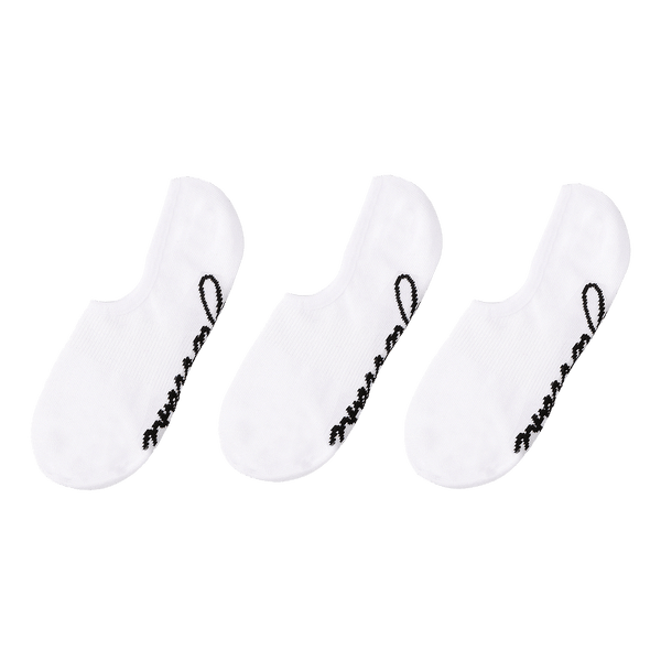 3 Pairs No-Show Socks - White